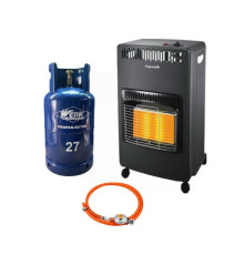 Газовий обігрівач Vilgrand VGH421 4,2 кВт + балон 27 л + редуктор + шланг