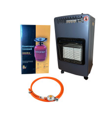 Газовий обігрівач Vilgrand VGH421 4,2 кВт + балон 8л + редуктор + шланг
