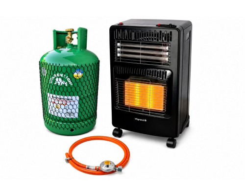 Обогреватель газовый VILGRAND VGH422E газ+электро с баллоном 27 л Ruddy
